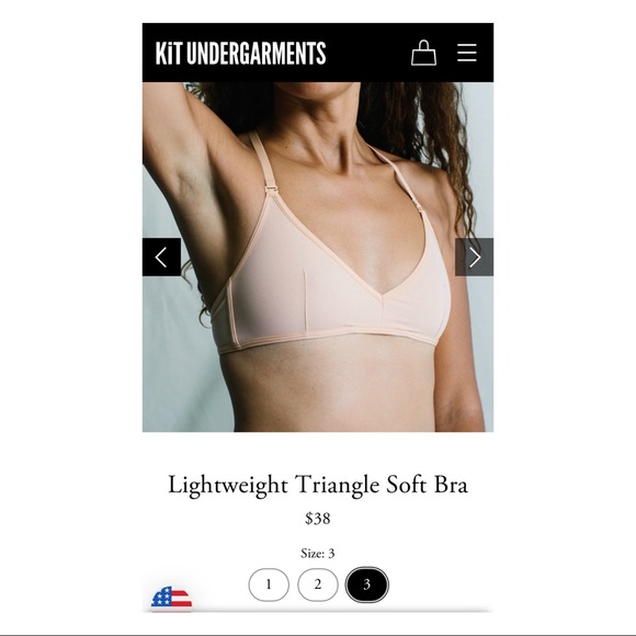 KIT Undergarments Triangle Bra - Picture 3 of 5